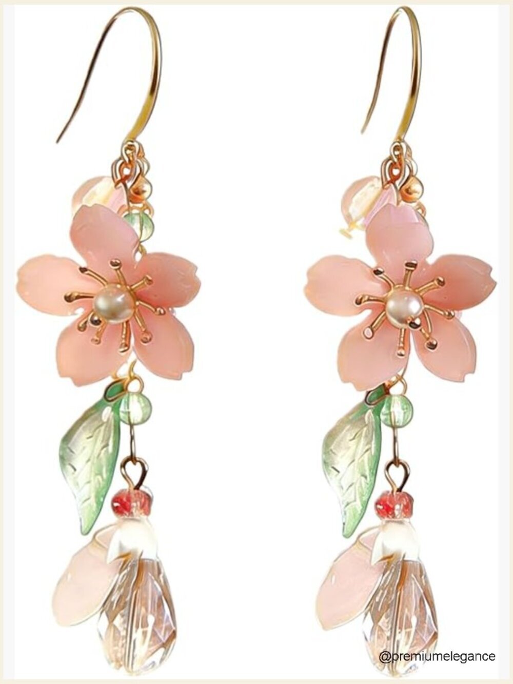 Dangling Lightweight Floral Earrings for Women - 2.75 Inch Drop